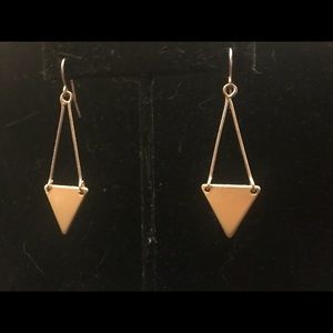Small triangle drop earrings